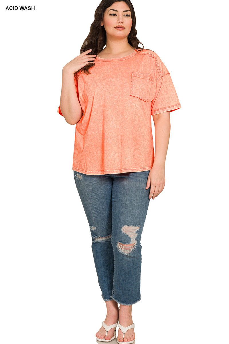 Vintage Acid Wash Tee – Relaxed Cotton T-Shirt for Everyday Style | Honeysuckle Road