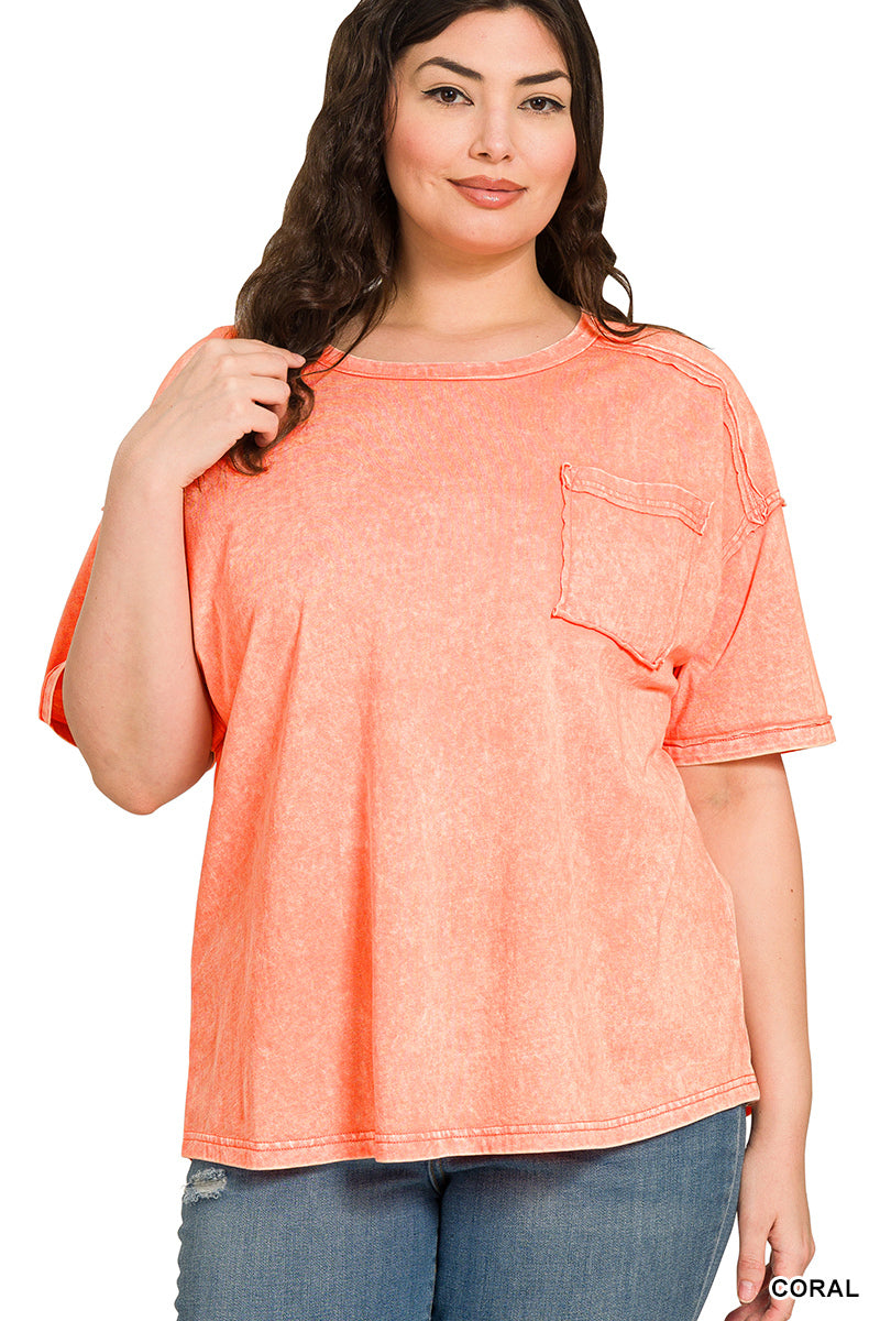 Vintage Acid Wash Tee – Relaxed Cotton T-Shirt for Everyday Style | Honeysuckle Road