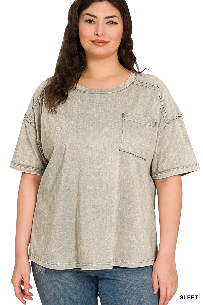 Vintage Acid Wash Tee – Relaxed Cotton T-Shirt for Everyday Style | Honeysuckle Road