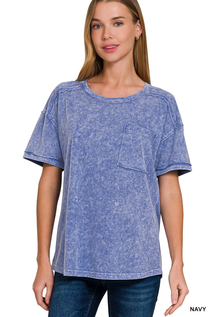 Vintage Acid Wash Tee – Relaxed Cotton T-Shirt for Everyday Style | Honeysuckle Road