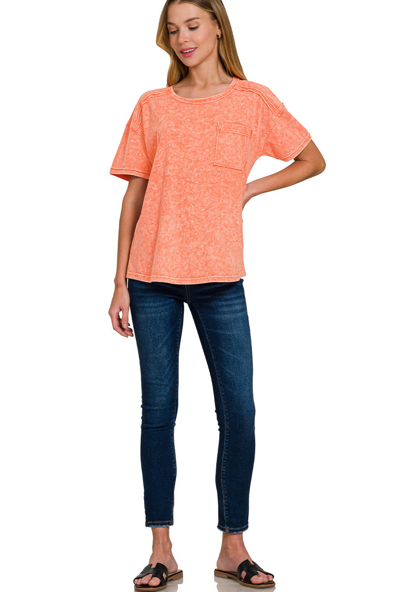 Vintage Acid Wash Tee – Relaxed Cotton T-Shirt for Everyday Style | Honeysuckle Road