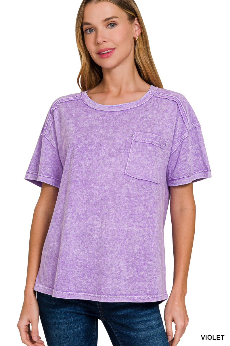 Vintage Acid Wash Tee – Relaxed Cotton T-Shirt for Everyday Style | Honeysuckle Road