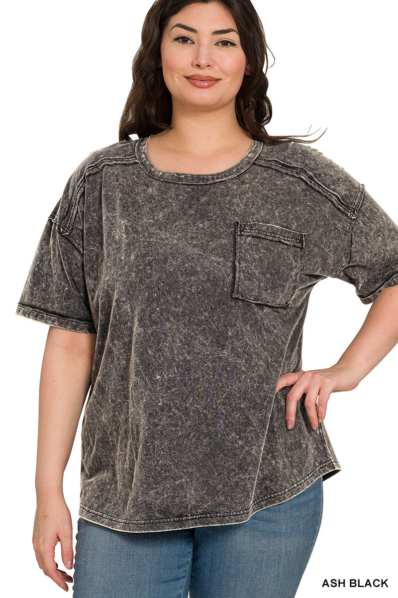 Vintage Acid Wash Tee – Relaxed Cotton T-Shirt for Everyday Style | Honeysuckle Road