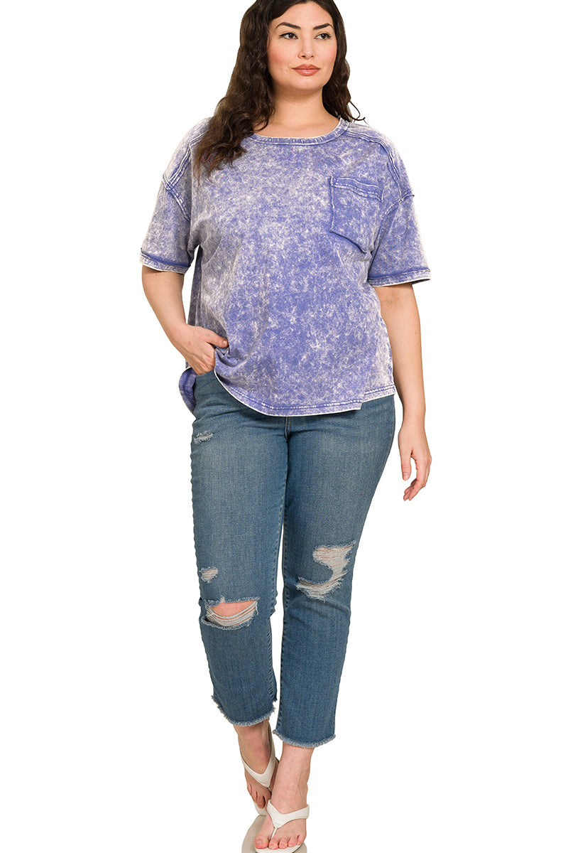 Vintage Acid Wash Tee – Relaxed Cotton T-Shirt for Everyday Style | Honeysuckle Road