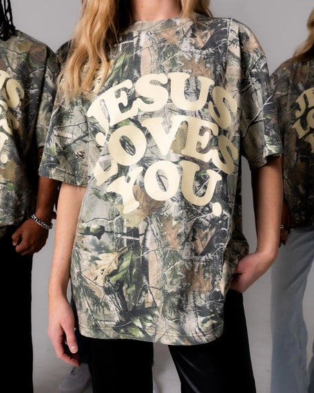 Jesus Loves You Camo Graphic Tee (Limited Pre-Order)