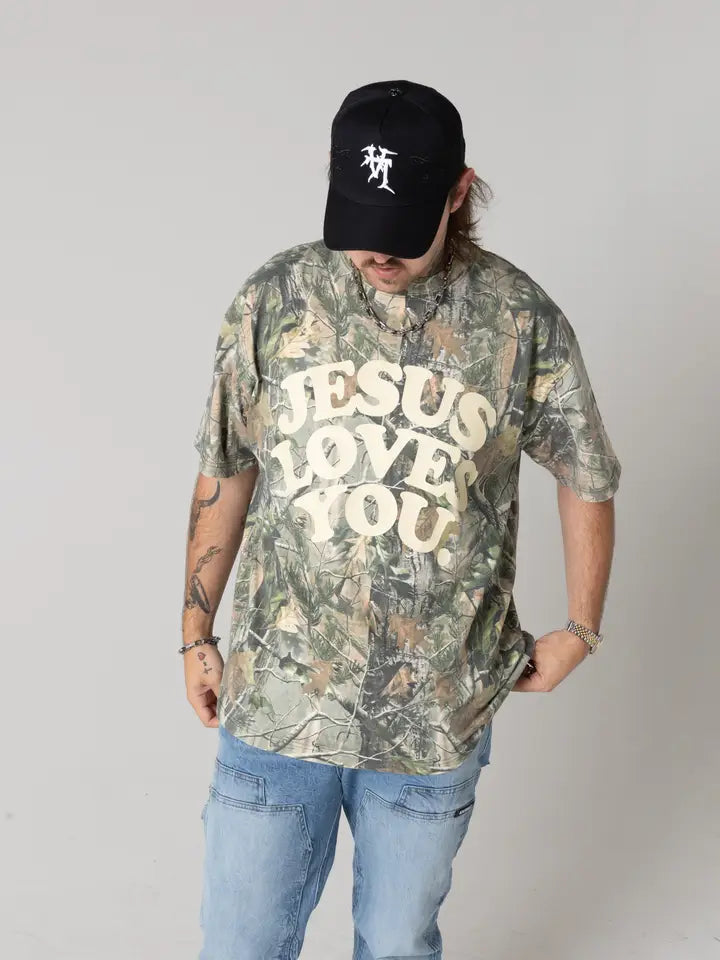 Jesus Loves You Camo Graphic Tee (Limited Pre-Order)
