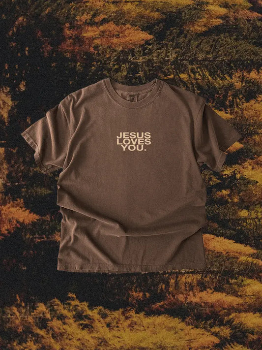 Jesus Loves You. | Comfort Colors® Modest Graphic Tee in Espresso (LIMITED PRE-ORDER)